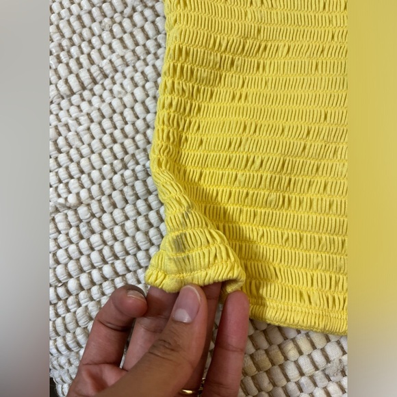 Rue 21 yellow one shoulder crop top - Picture 2 of 4